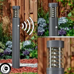 Borne lumineuse Dakar Anthracite, 1 lumière, Détecteur de mouvement