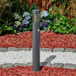 Borne lumineuse Dakar Anthracite, 1 lumière, Détecteur de mouvement