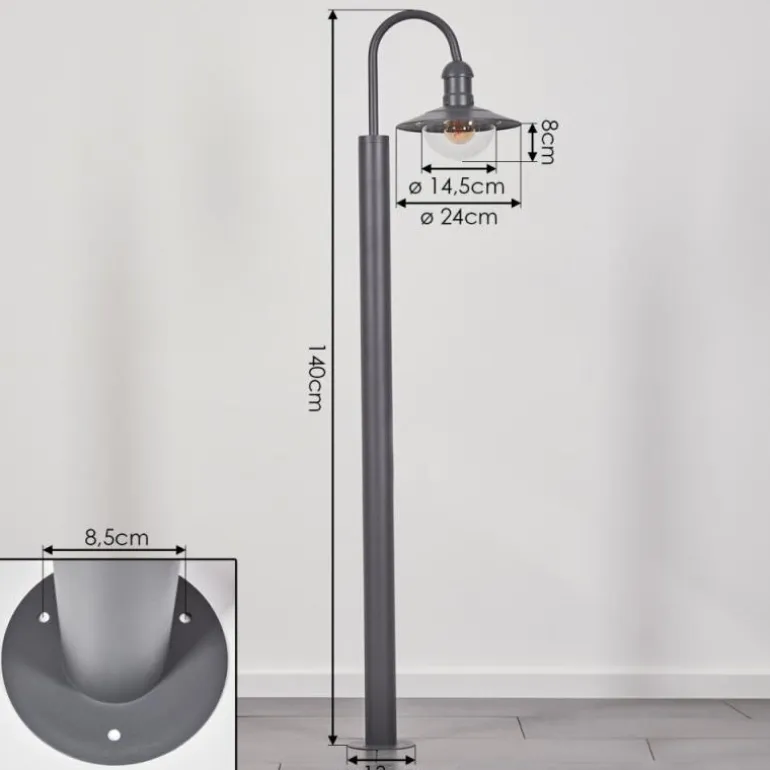Borne lumineuse Elima Anthracite, 1 lumière