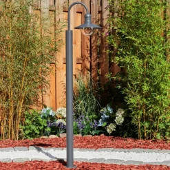 Borne lumineuse Elima Anthracite, 1 lumière