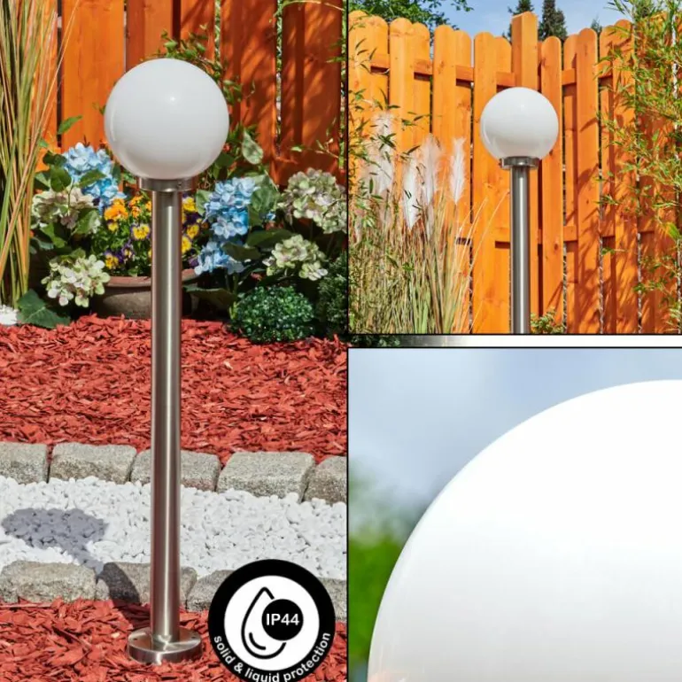 Borne lumineuse Enara Nickel mat, 1 lumière
