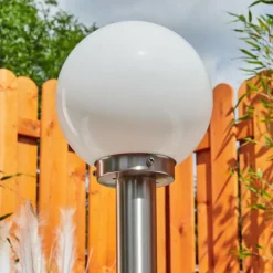 Borne lumineuse Enara Nickel mat, 1 lumière
