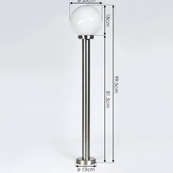Borne lumineuse Enara Nickel mat, 1 lumière