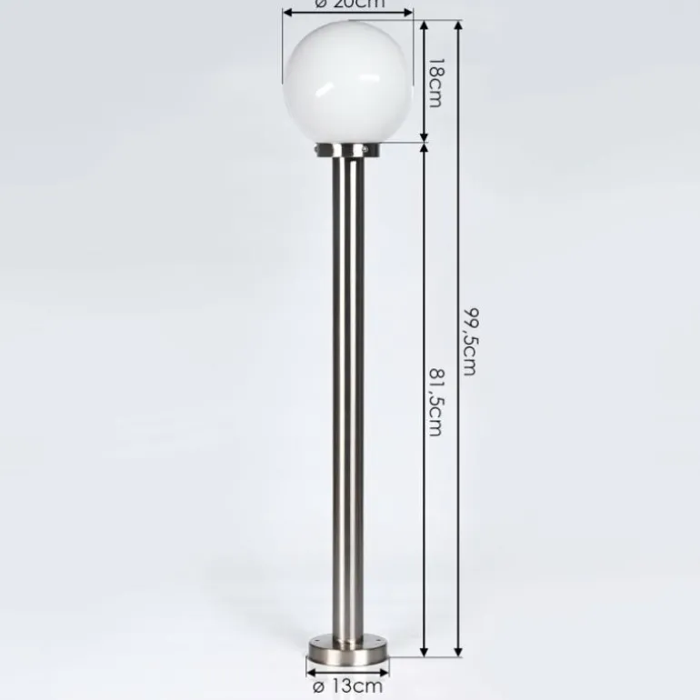 Borne lumineuse Enara Nickel mat, 1 lumière