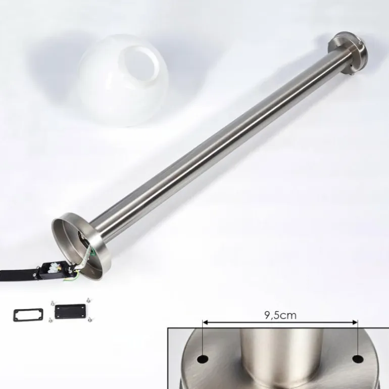 Borne lumineuse Enara Nickel mat, 1 lumière
