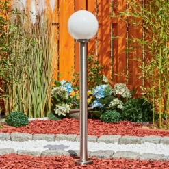 Borne lumineuse Enara Nickel mat, 1 lumière