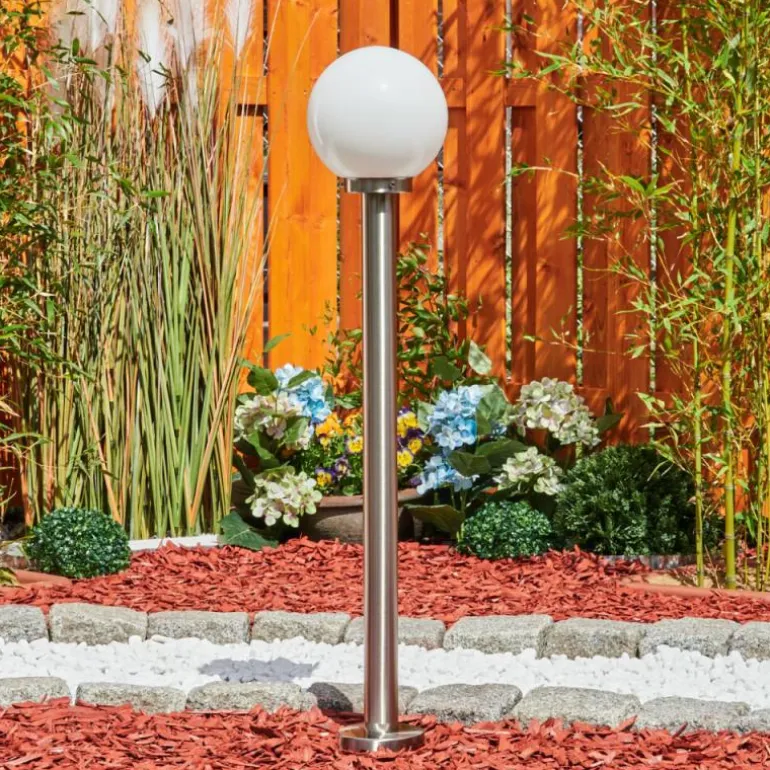 Borne lumineuse Enara Nickel mat, 1 lumière