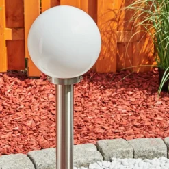 Borne lumineuse Enara Nickel mat, 1 lumière