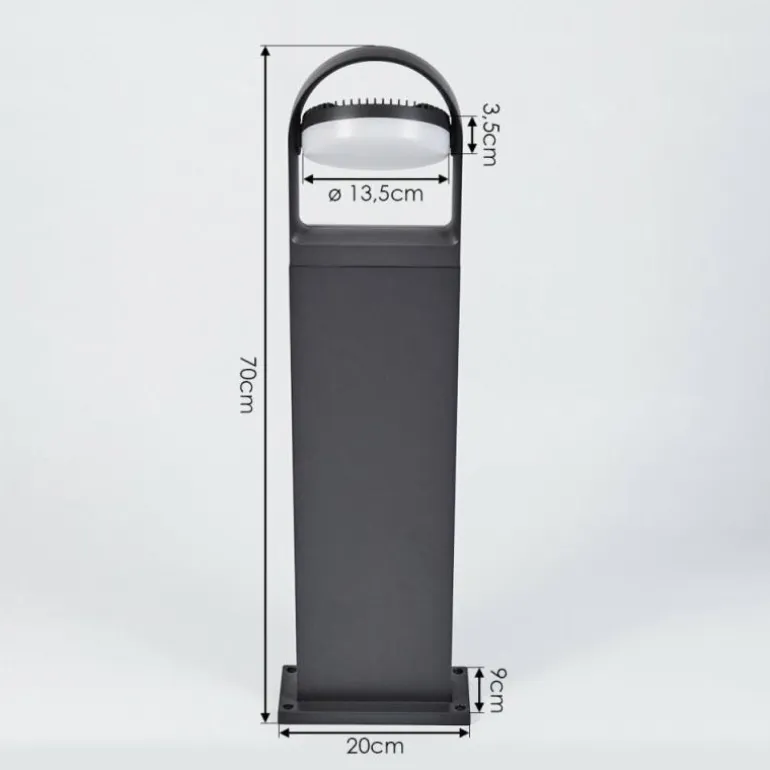 Borne lumineuse Falatasa LED Anthracite, 1 lumière