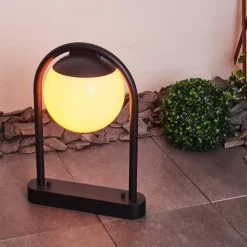 Borne lumineuse Festau Noir, 1 lumière