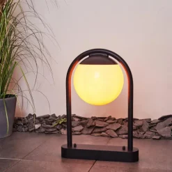 Borne lumineuse Festau Noir, 1 lumière