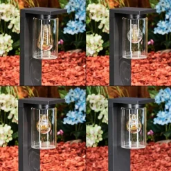 Borne lumineuse Foley Noir, 1 lumière