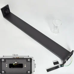 Borne lumineuse Foley Noir, 1 lumière