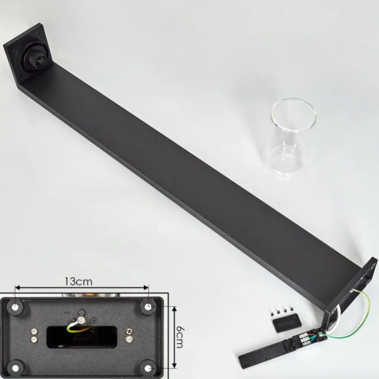 Borne lumineuse Foley Noir, 1 lumière