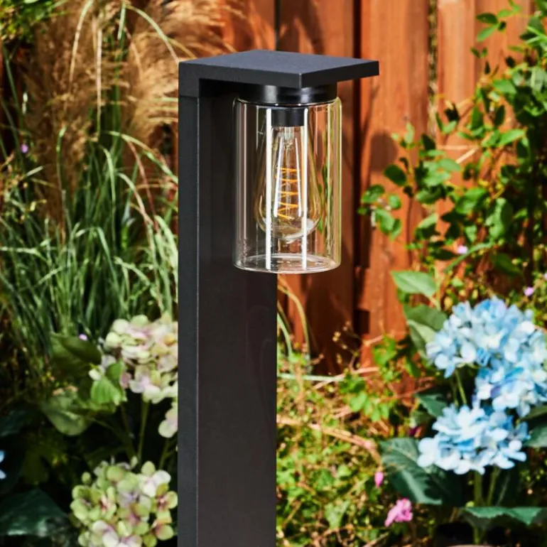 Borne lumineuse Foley Noir, 1 lumière