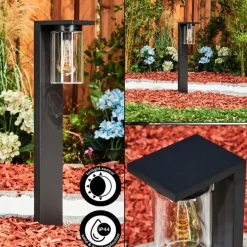 Borne lumineuse Foley Noir, 1 lumière