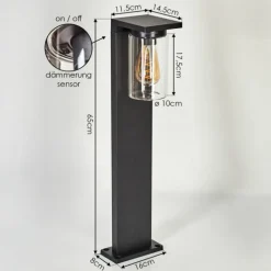 Borne lumineuse Foley Noir, 1 lumière