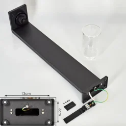 Borne lumineuse Foley Noir, 1 lumière
