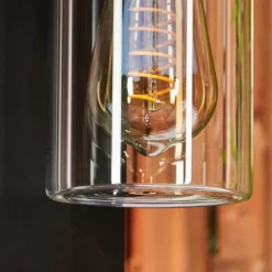 Borne lumineuse Foley Noir, 1 lumière