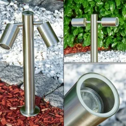 Borne lumineuse Froslev LED Chrome, 2 lumières