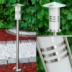 Borne lumineuse Fukuoka Argenté, 1 lumière