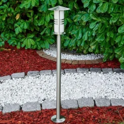 Borne lumineuse Fukuoka Argenté, 1 lumière