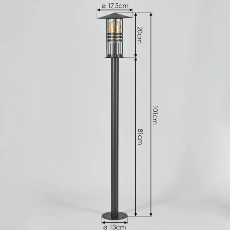 Borne lumineuse Fukuoka Anthracite, 1 lumière