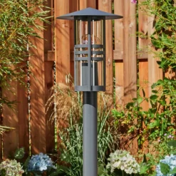 Borne lumineuse Fukuoka Anthracite, 1 lumière