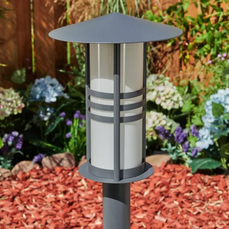 Borne lumineuse Fukuoka Anthracite, 1 lumière