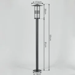 Borne lumineuse Fukuoka Anthracite, 1 lumière