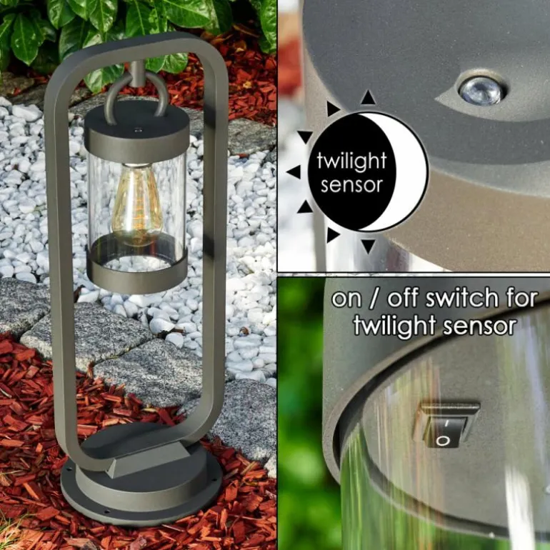 Borne lumineuse Fulham Anthracite, 1 lumière