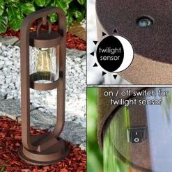 Borne lumineuse Fulham Rouille, 1 lumière