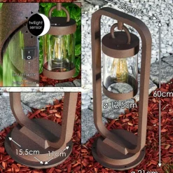 Borne lumineuse Fulham Rouille, 1 lumière