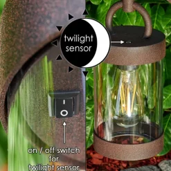 Borne lumineuse Fulham Rouille, 1 lumière