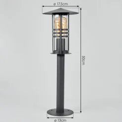 Borne lumineuse Fushun Anthracite, 1 lumière