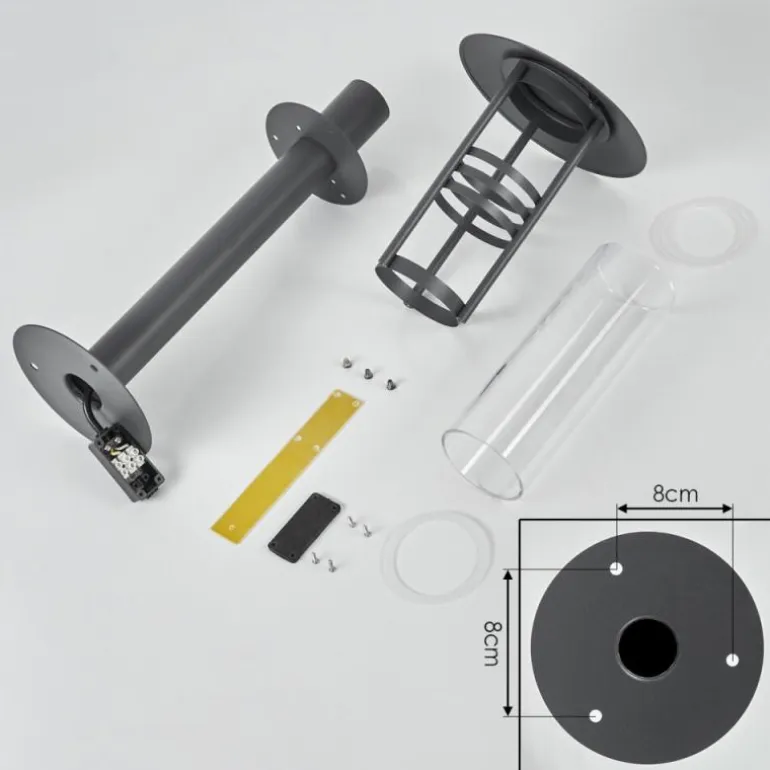 Borne lumineuse Fushun Anthracite, 1 lumière