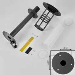 Borne lumineuse Fushun Anthracite, 1 lumière