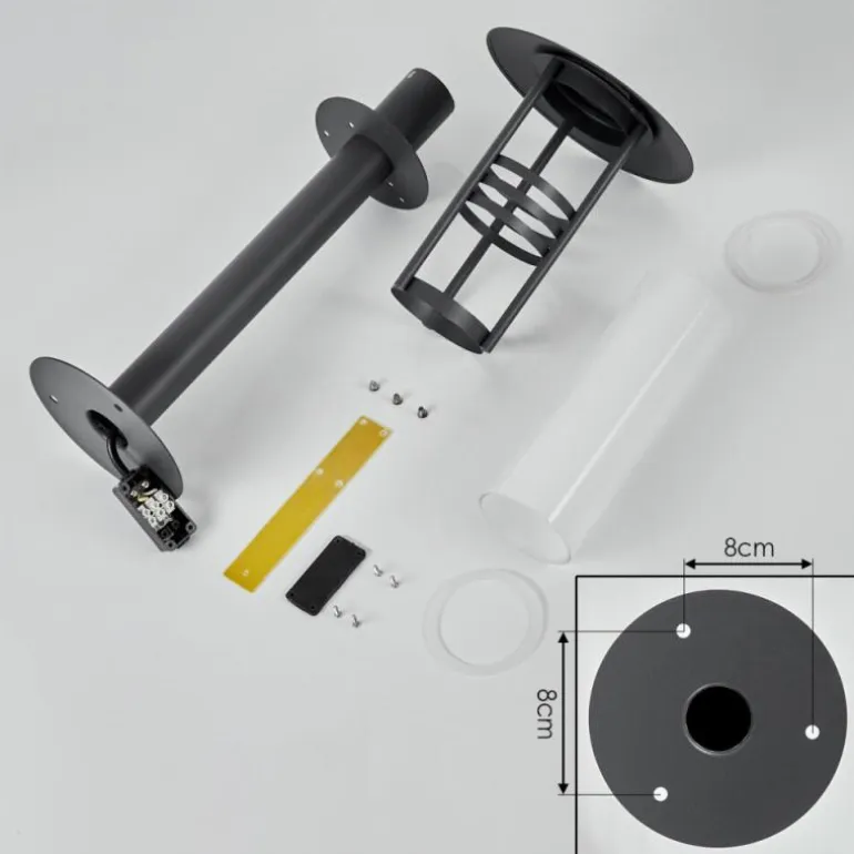 Borne lumineuse Fushun Anthracite, 1 lumière