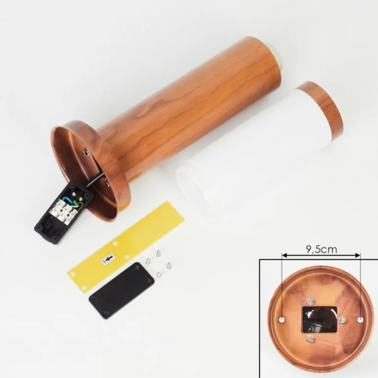 Borne lumineuse Gabarone Brun, Couleur bois, 1 lumière
