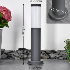 Borne lumineuse Gaborone Anthracite, 1 lumière