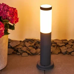 Borne lumineuse Gaborone Anthracite, 1 lumière