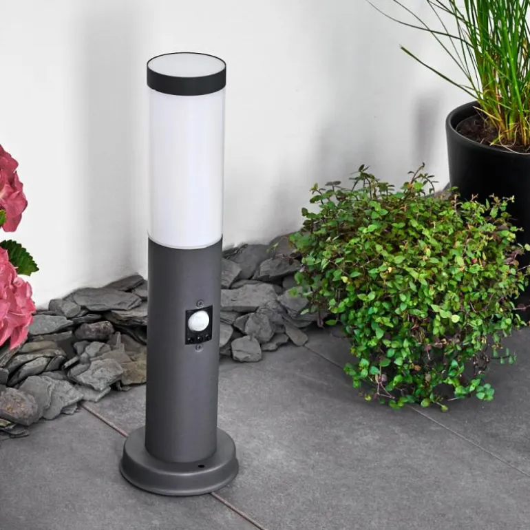 Borne lumineuse Gaborone Anthracite, 1 lumière, Détecteur de mouvement