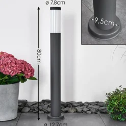 Borne lumineuse Gaborone Anthracite, 1 lumière