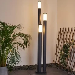 Borne lumineuse Gaborone Anthracite, 3 lumières