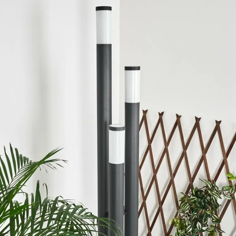 Borne lumineuse Gaborone Anthracite, 3 lumières