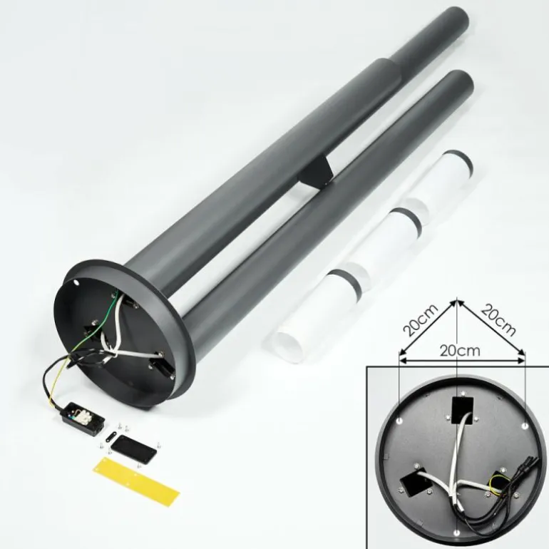 Borne lumineuse Gaborone Anthracite, 3 lumières