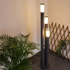 Borne lumineuse Gaborone Anthracite, 3 lumières