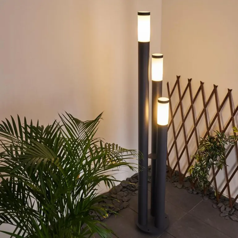 Borne lumineuse Gaborone Anthracite, 3 lumières
