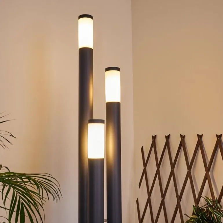 Borne lumineuse Gaborone Anthracite, 3 lumières