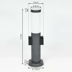 Borne lumineuse Gaborone Anthracite, 1 lumière